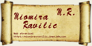 Miomira Ravilić vizit kartica